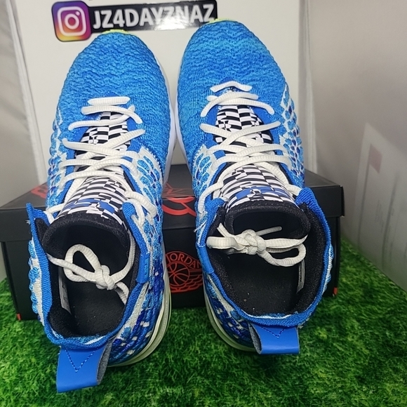 SIZE 7- Nike LeBron 17 GS 'Sprite' Blue-Ghost Green VNDS 2020  BQ5594-434  Fits - Picture 15 of 16